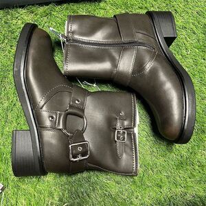 Universal Thread Women's Moto Bootie Ankle Boots Green Casual Zip